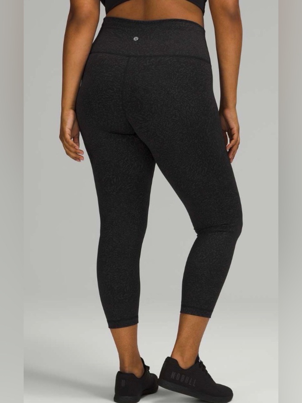 NWOT New Lululemon Wunder Train High-Rise Crop 23" Crunch Black